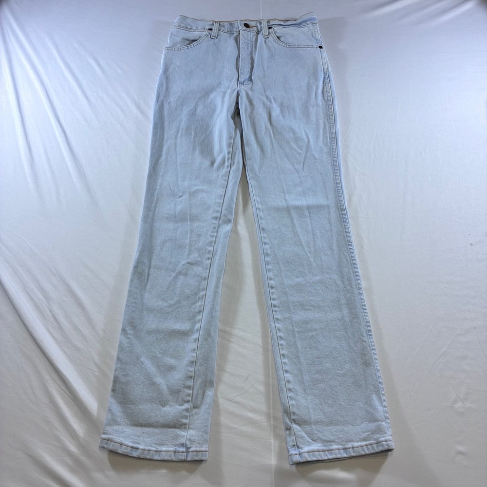 Wrangler Retro Cowgirl High Rise Straight Leg Jeans Light Wash Blue 30x32